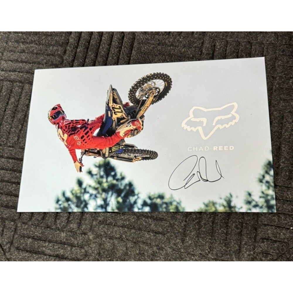 Chad Reed Signed Fox Poster From 2017 Las Vegas Fox Store Signing SHIPPED ROLLED